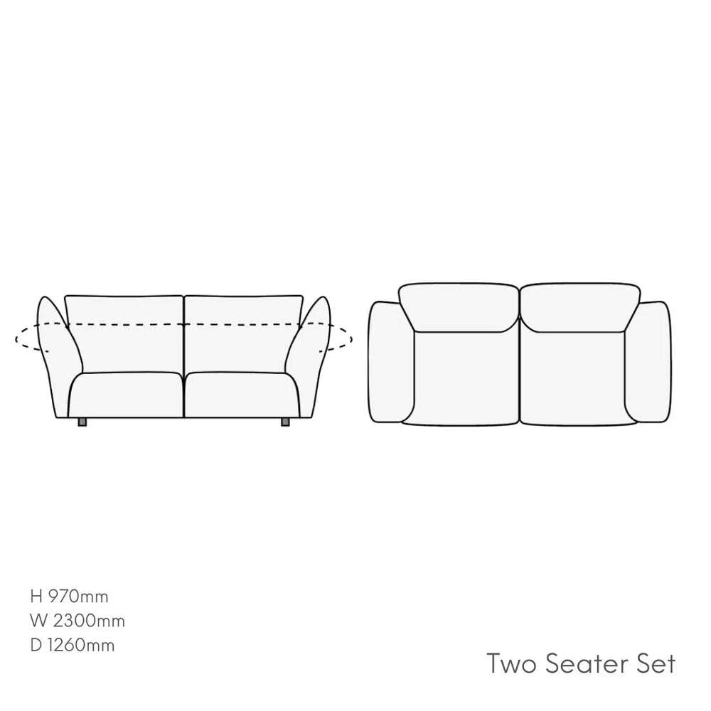 Homio Decor 2 Seater / Golden Petal Sofa Modular (Chenille)