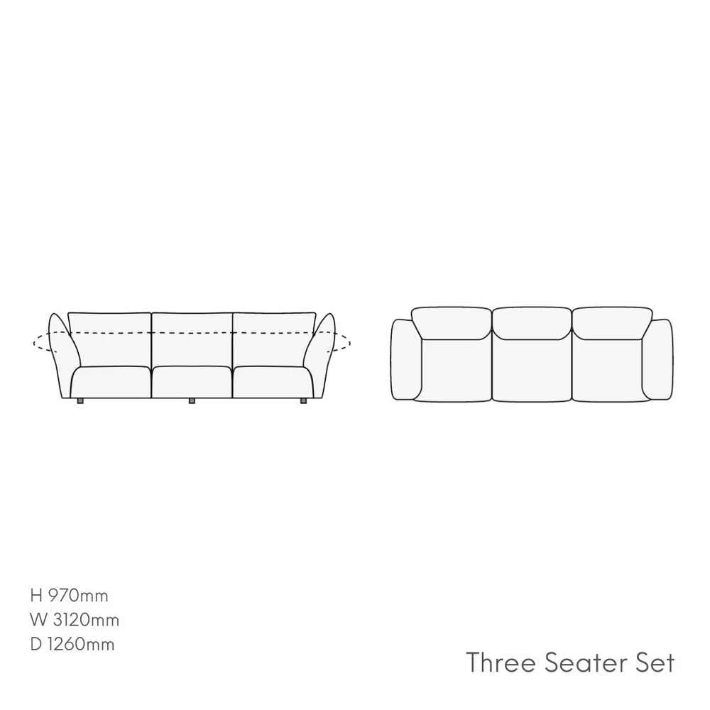 Homio Decor 3 Seater / Golden Petal Sofa Modular (Chenille)