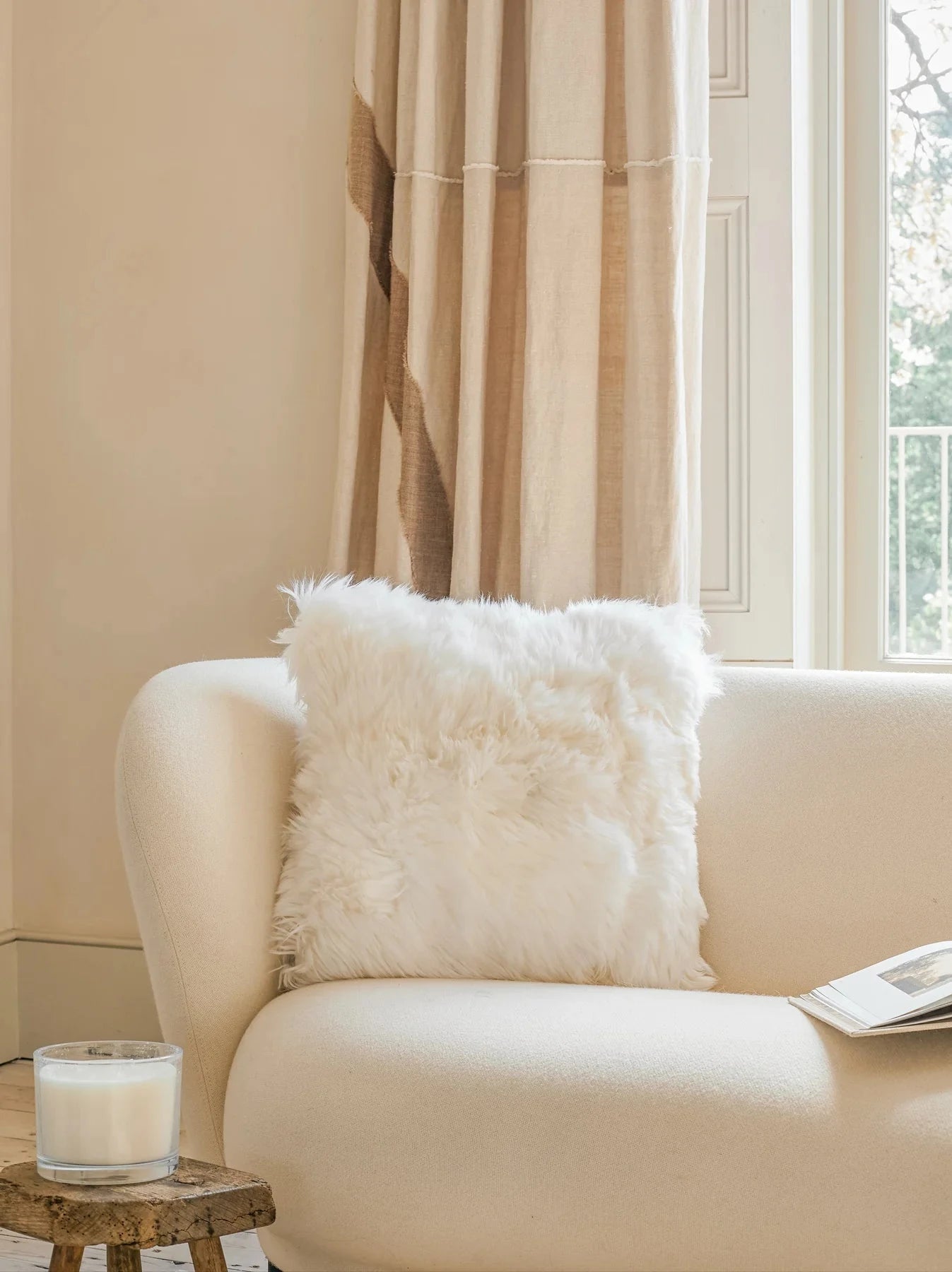Homio Decor Australian Sheepskin Pillowcase - Ivory