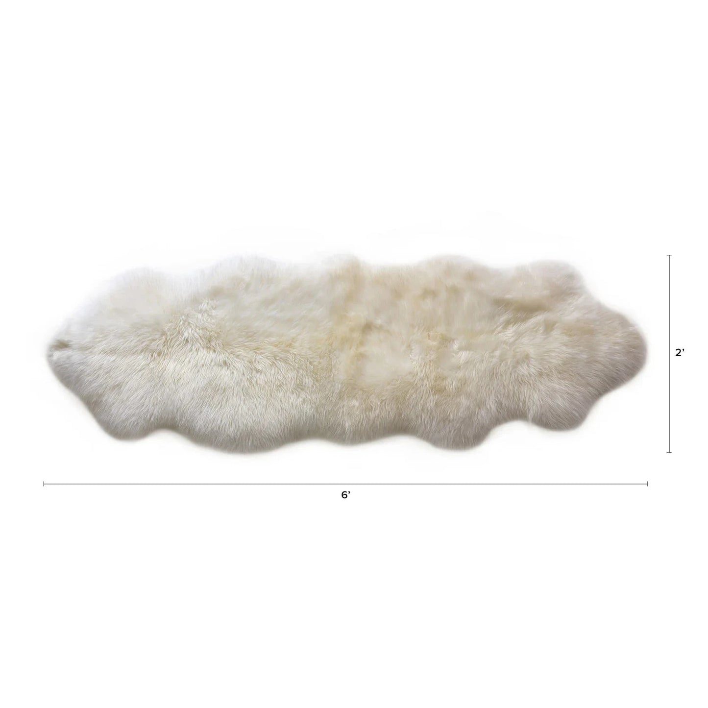 Homio Decor Australian Sheepskin Rug (Double) - Ivory