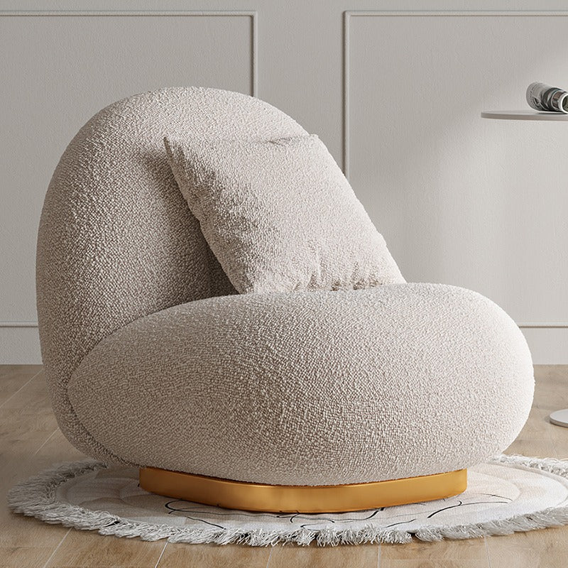 Bean Shaped Boucle Chair - Homio Decor