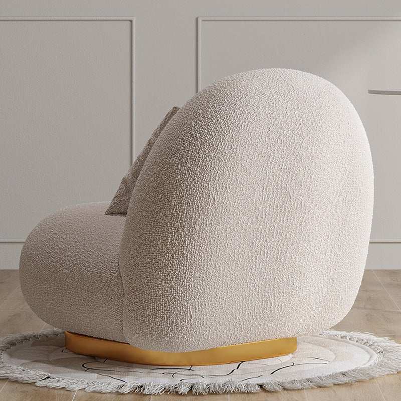 Bean Shaped Boucle Chair - Homio Decor