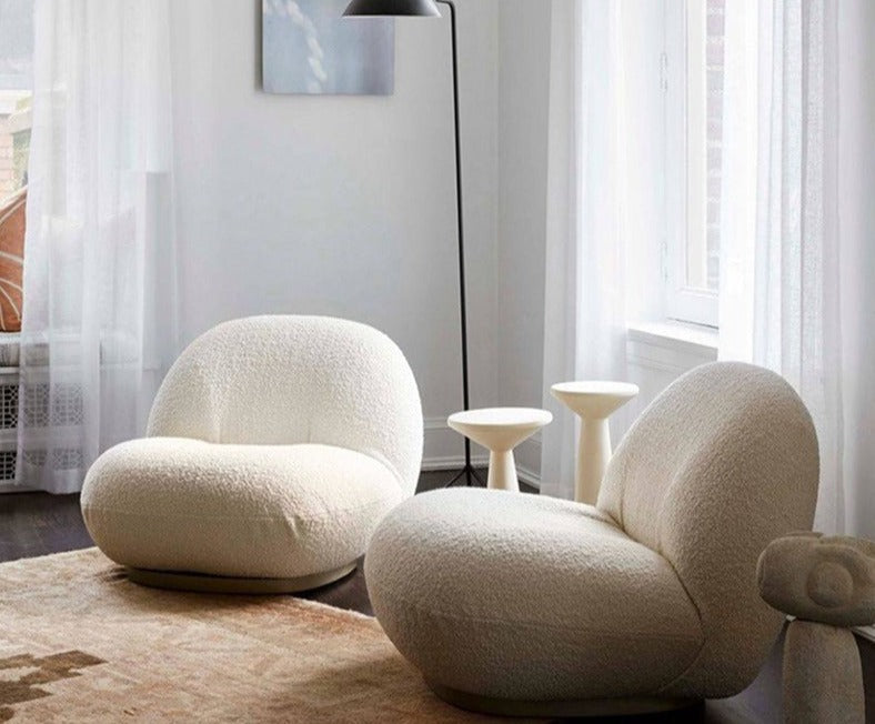 Bean Shaped Boucle Chair - Homio Decor