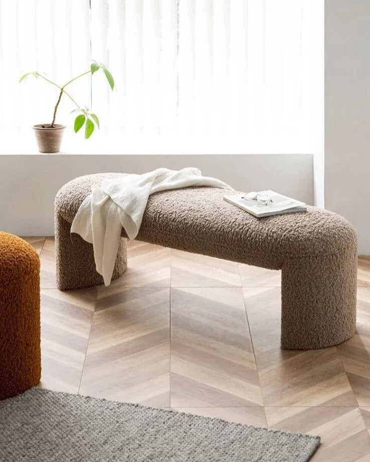 Designer Lambswool Bench - Homio Decor