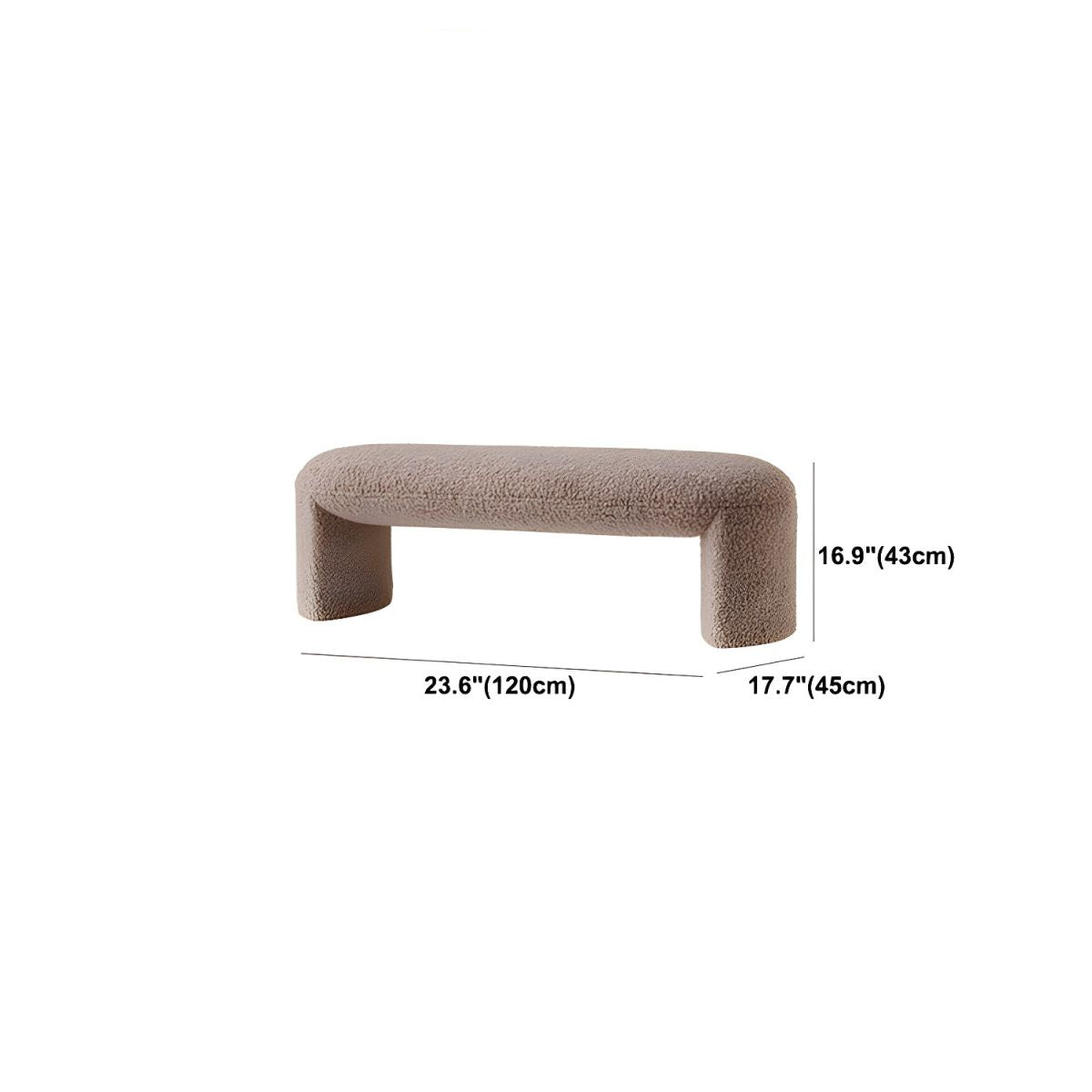 Homio Decor Bedroom Designer Lambswool Bench