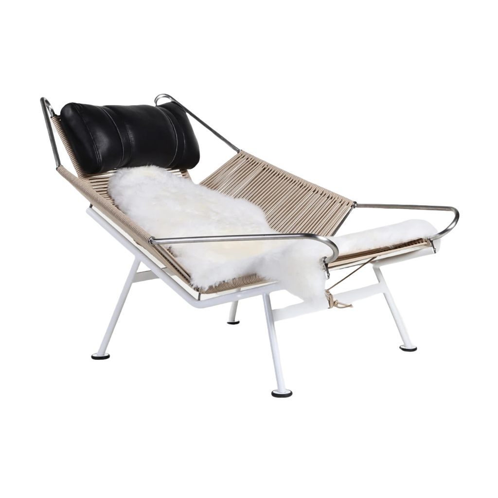 Homio Decor Black Leather / Chair Only The Flagline Lounge Chair