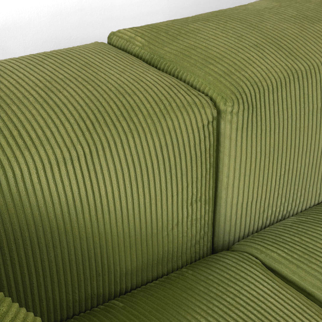 Bloc Sofa (Corduroy) - Grass Green