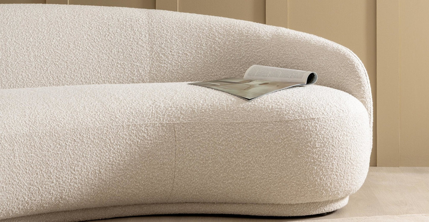 Homio Decor Boucle Curved Sofa