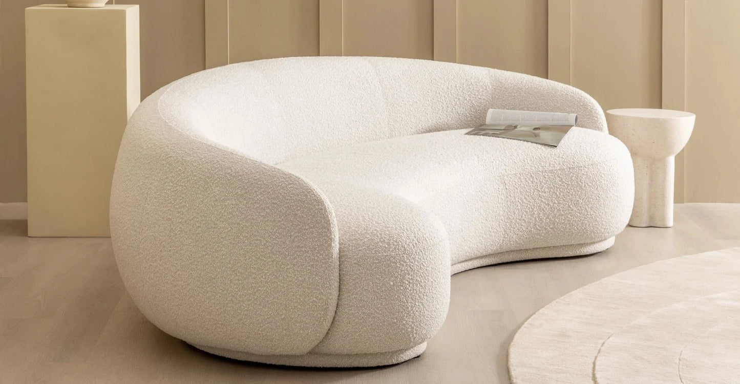 Homio Decor Boucle Curved Sofa