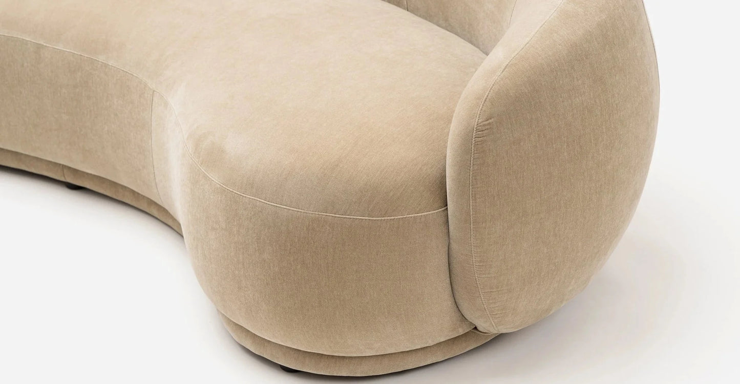 Homio Decor Boucle Curved Sofa