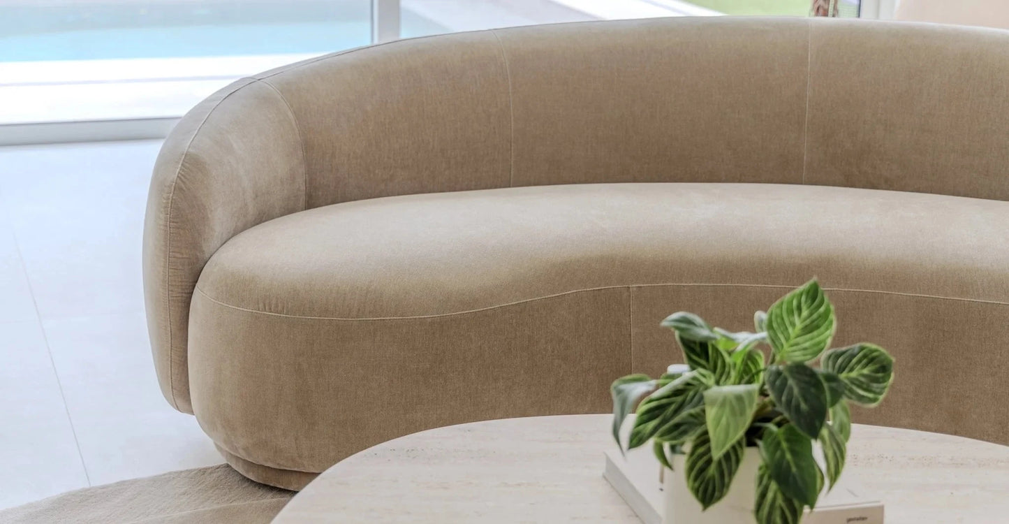 Homio Decor Boucle Curved Sofa