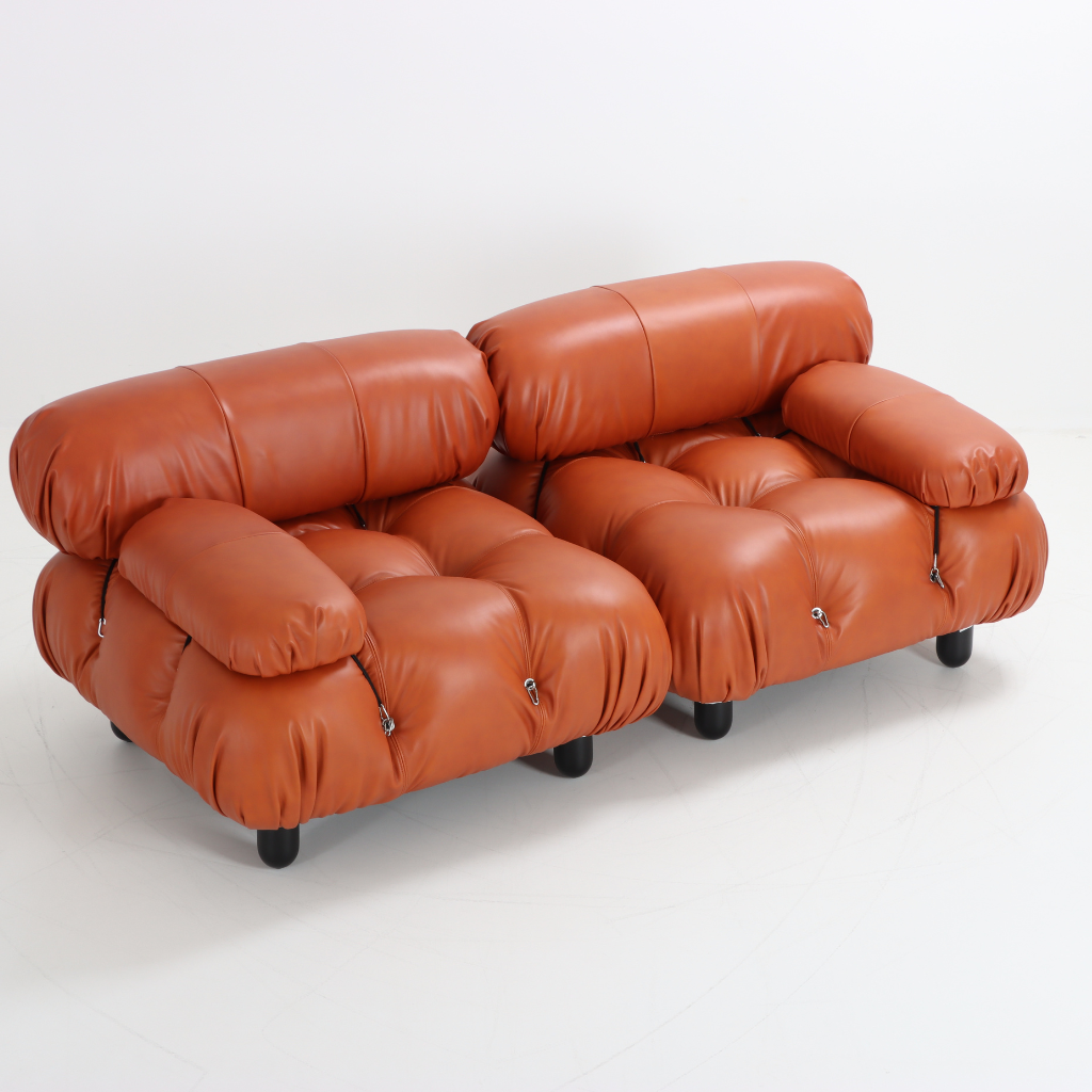 Homio Decor Camaleonda Leather Sofa - Cognac