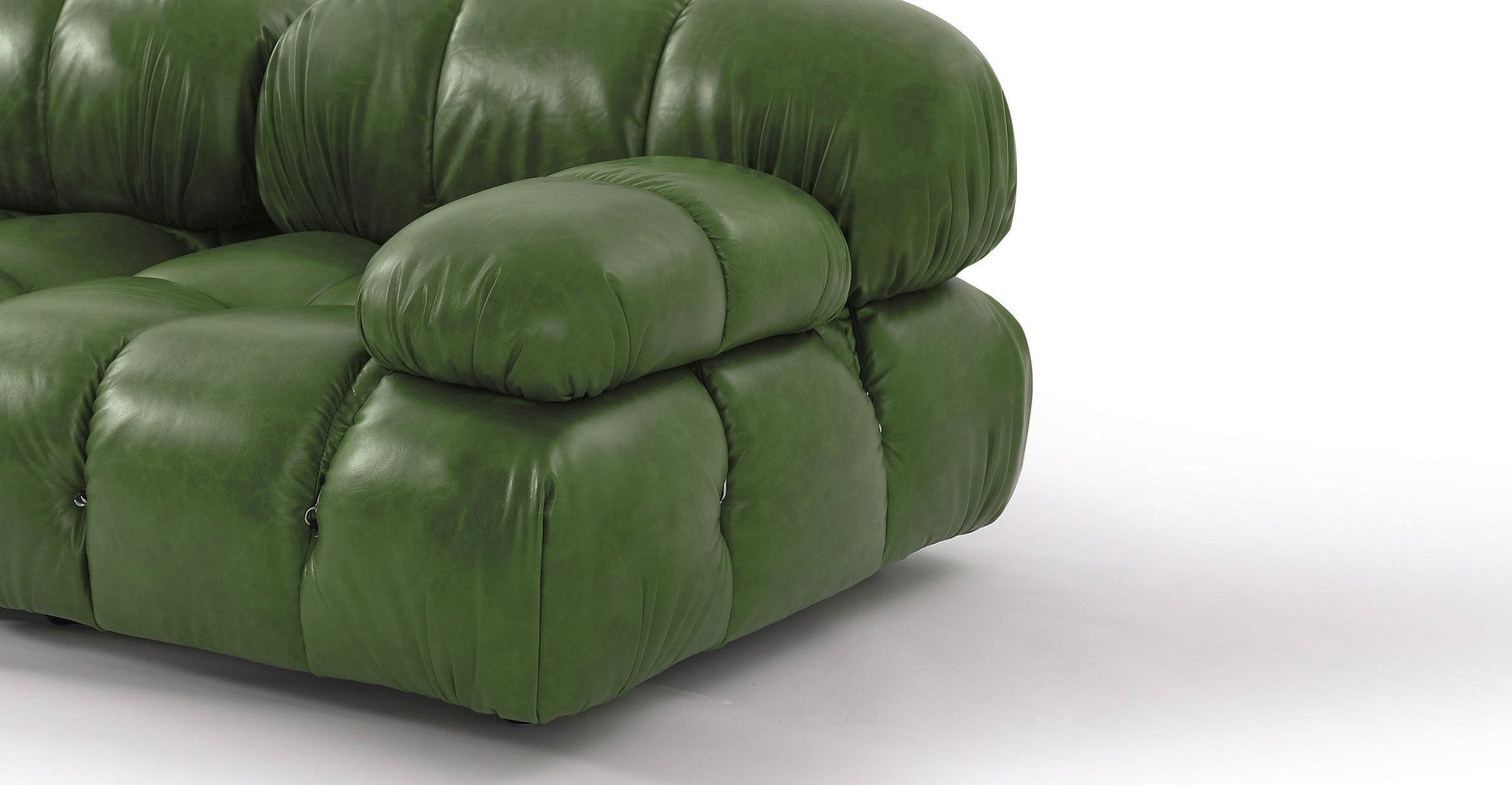 Camaleonda Leather Sofa (Set of 3) - Forest Green - Homio Decor