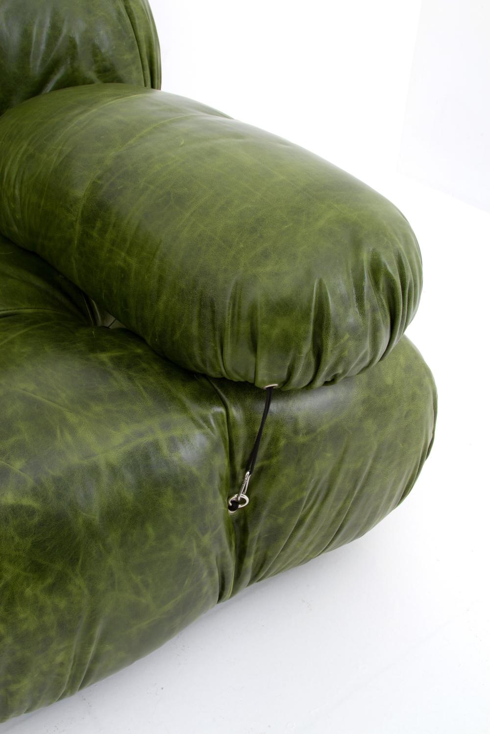 Camaleonda Leather Sofa (Set of 3) - Forest Green - Homio Decor