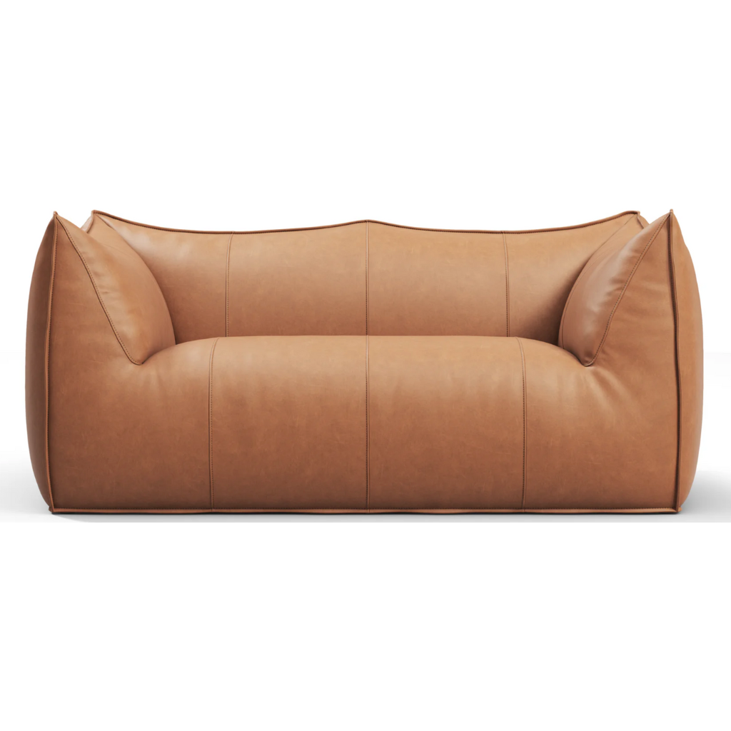 Homio Decor Chestnut Vegan Leather Bambino Sofa - Aniline Leather