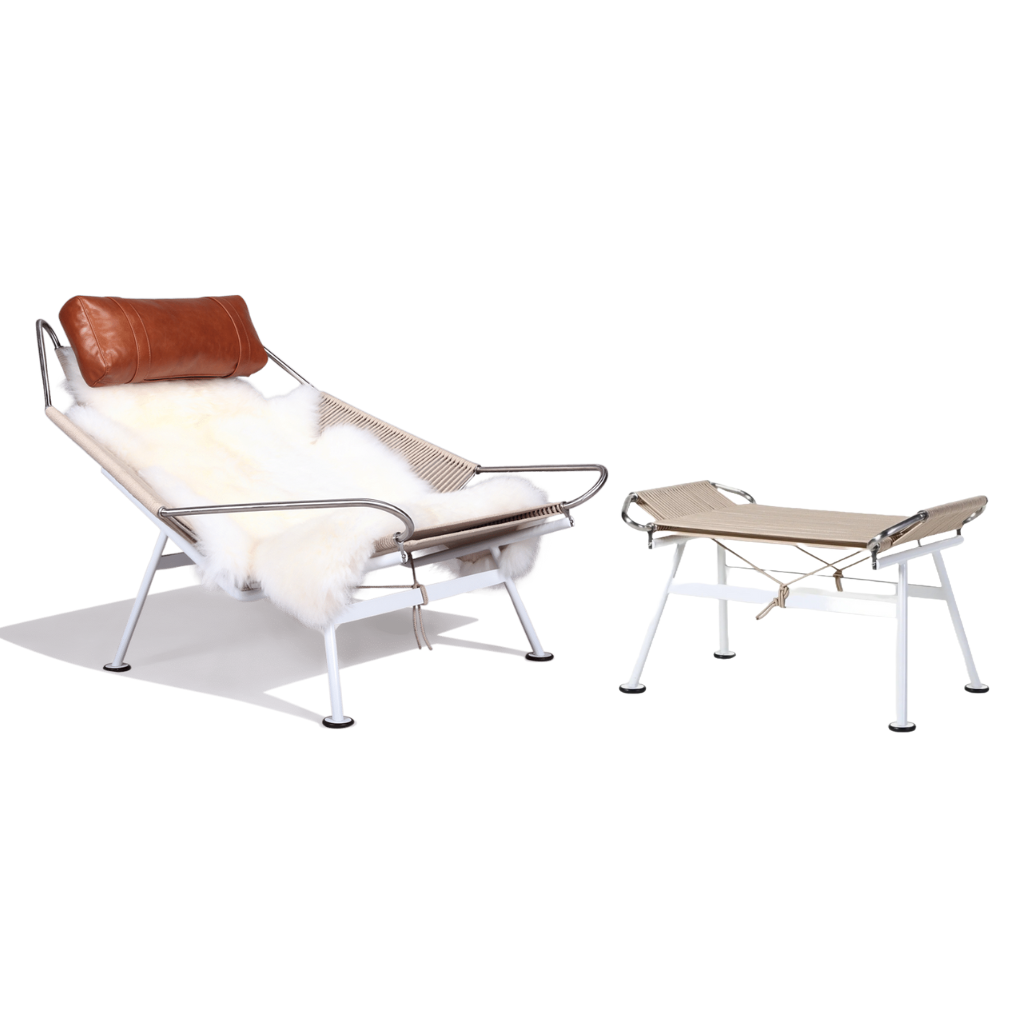 Homio Decor Cognac Brown / Chair & Ottoman The Flagline Lounge Chair
