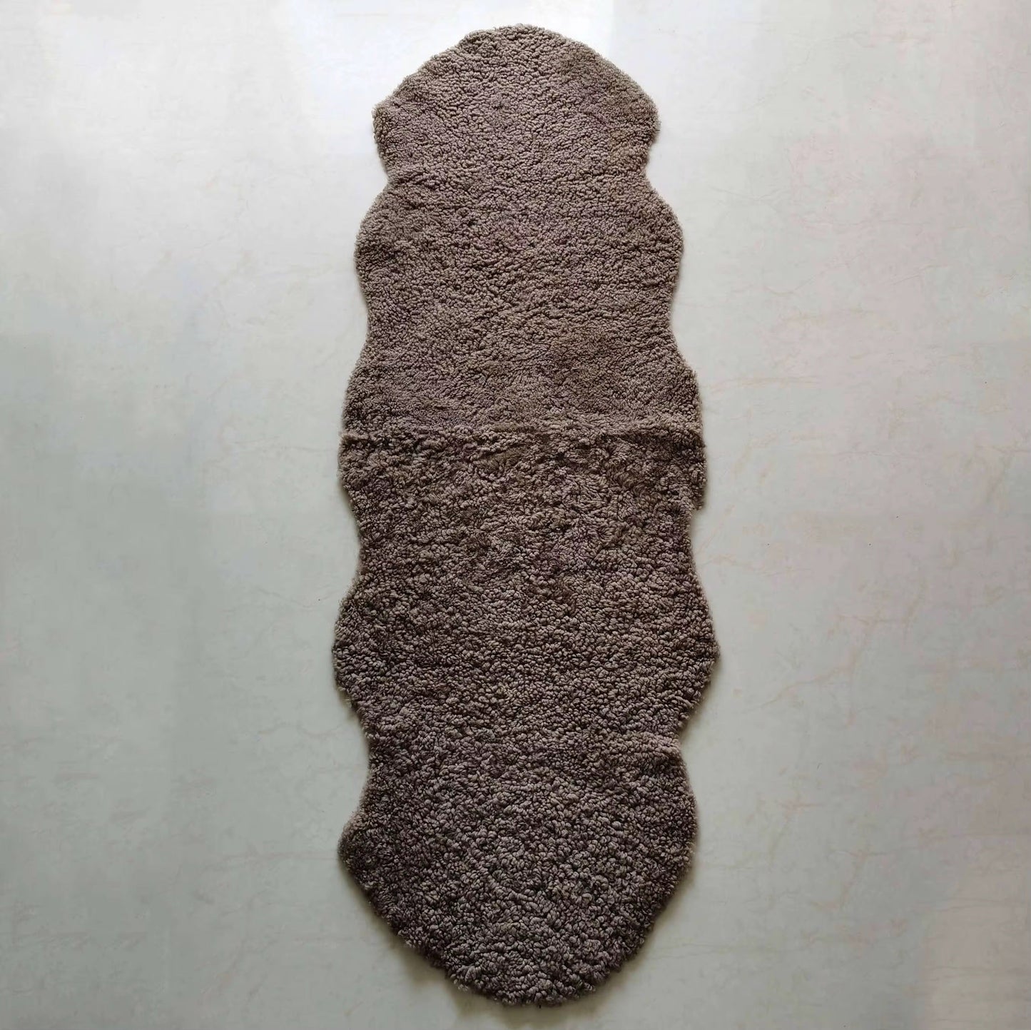 Homio Decor Curly Shearling Sheepskin Rug (Double) - Brown