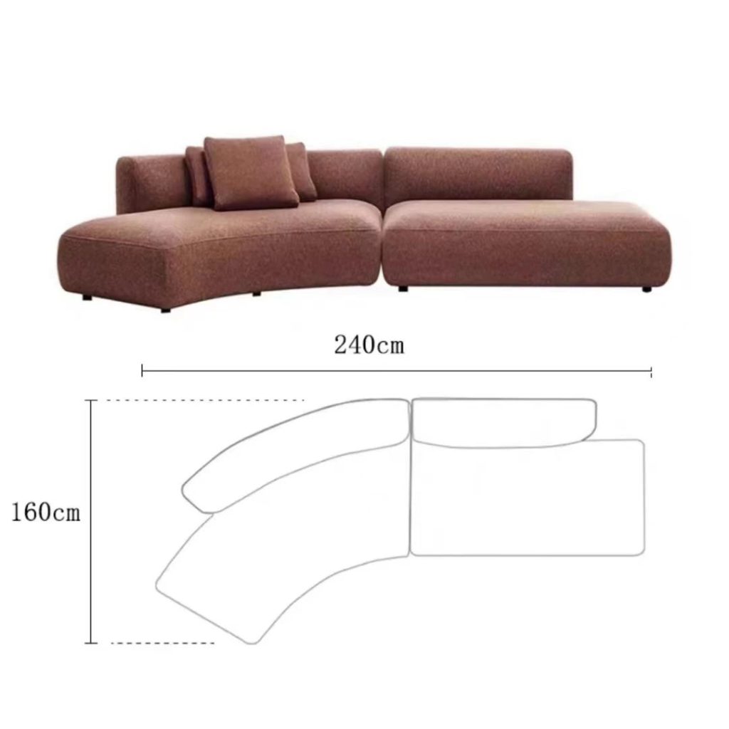 Cosy Curve Sofa - Homio Decor