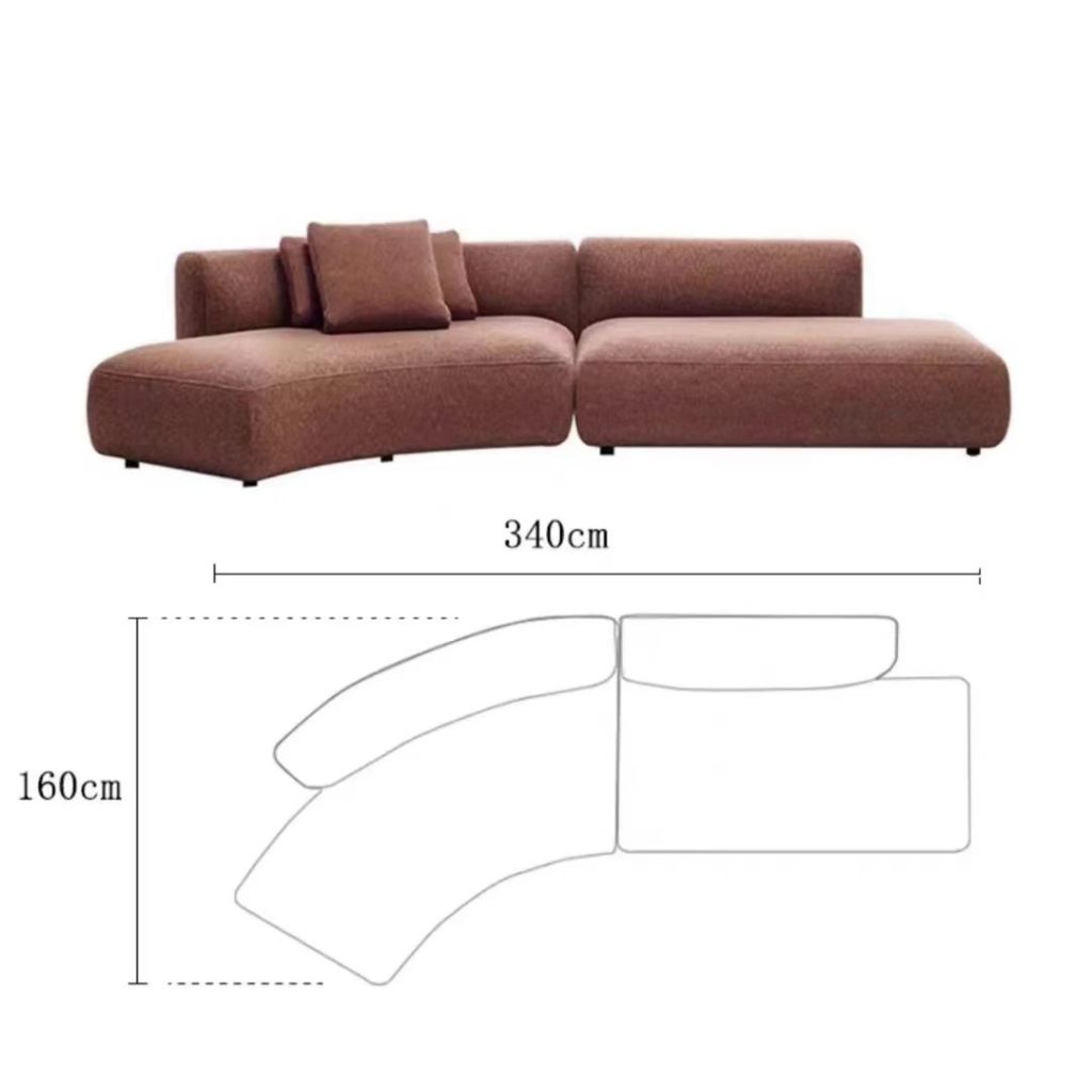 Cosy Curve Sofa - Homio Decor