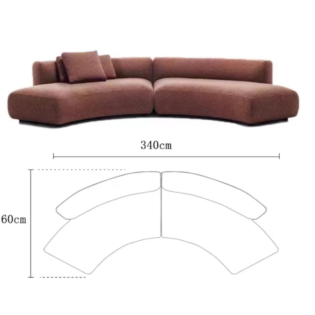 Cosy Curve Sofa - Homio Decor