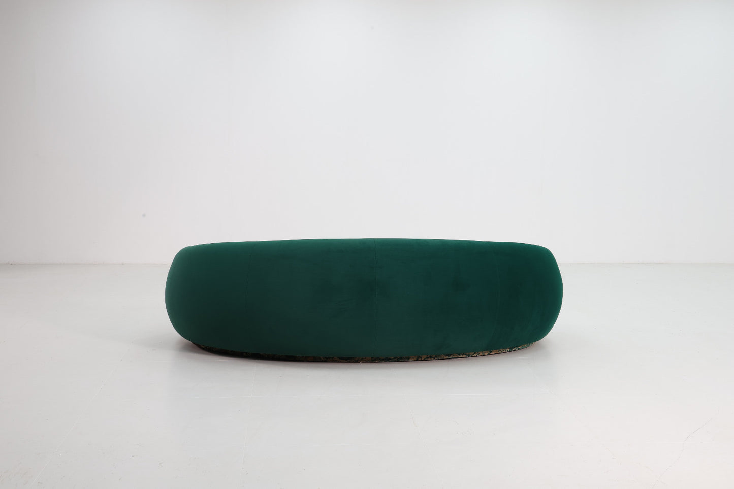 Homio Decor Curved Sofa - Marble Swirl (Deep Green)