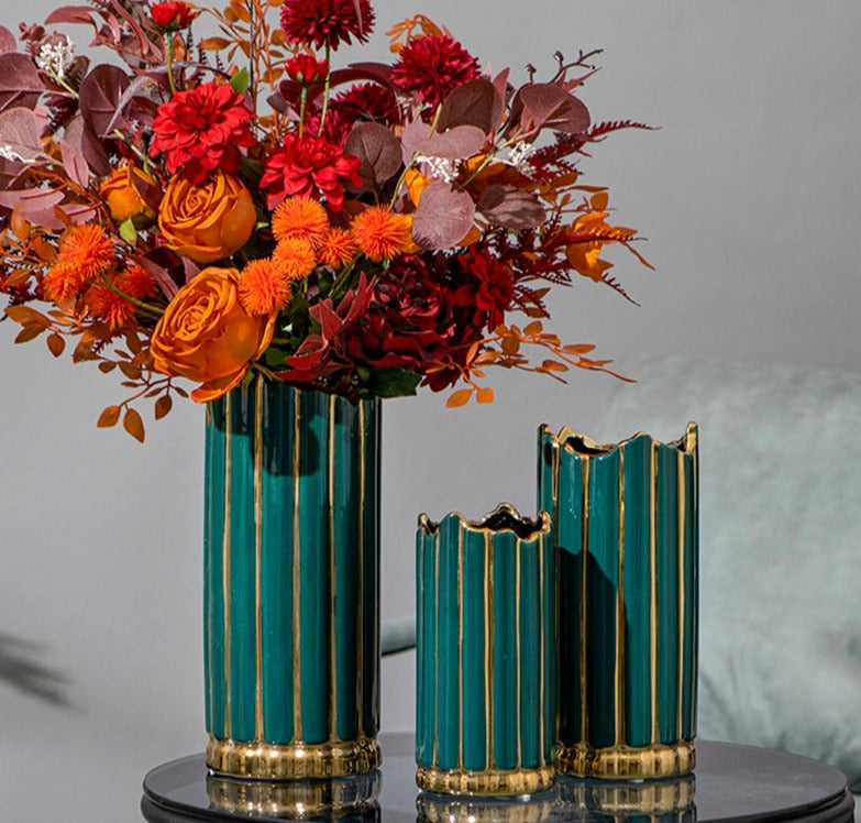 Luxury Gilded Ceramic Vase - Homio Decor