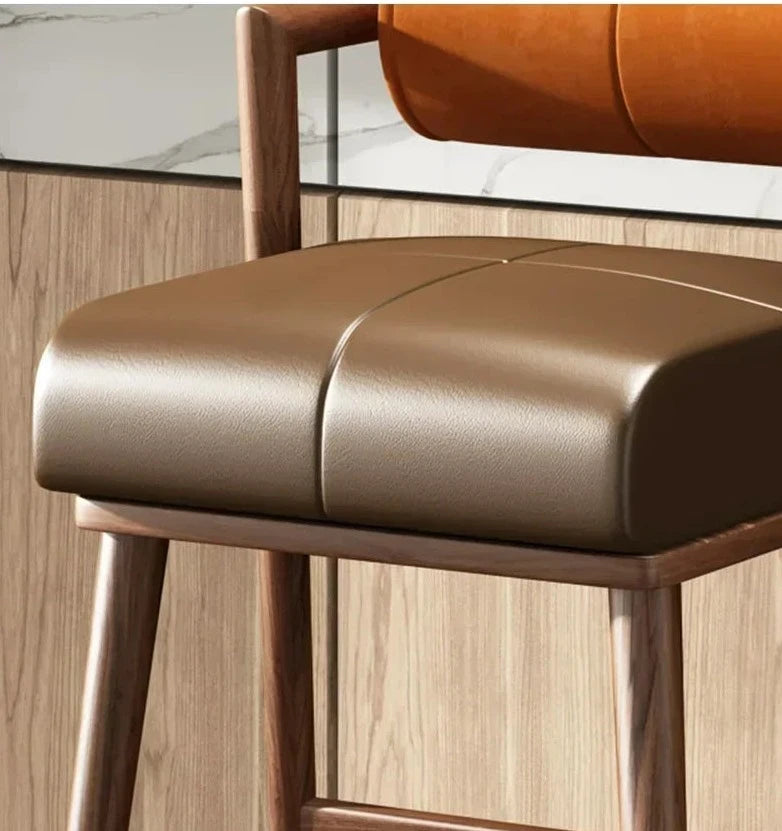 Harley Leather Bar Stool - Homio Decor