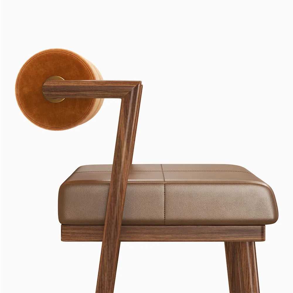 Harley Leather Bar Stool - Homio Decor