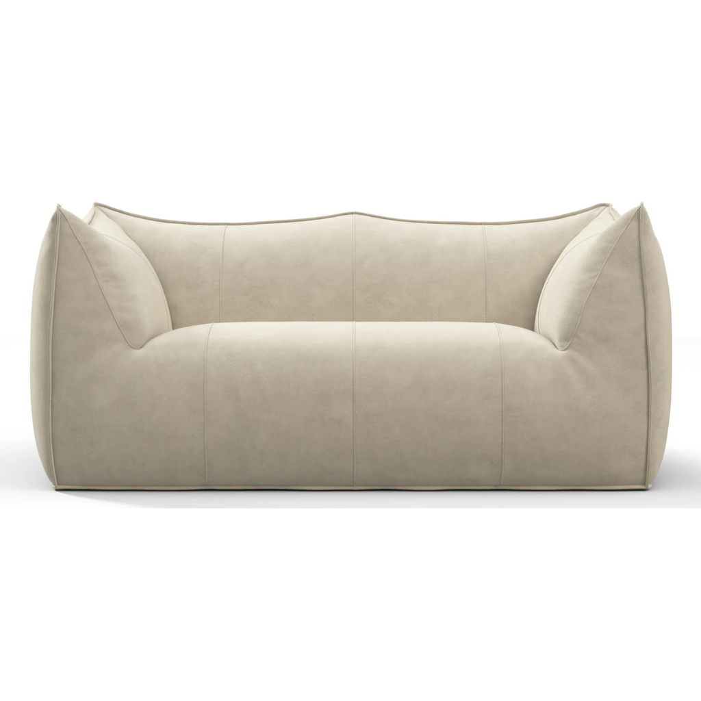 Homio Decor Eggshell Suede Bambino Sofa - Fabric