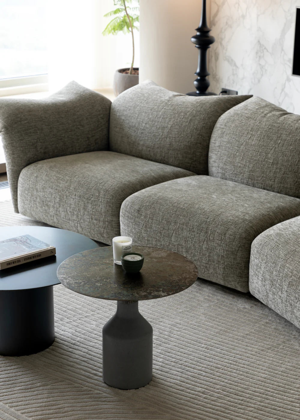 Homio Decor Frost White Petal Sofa Modular - Set of 3