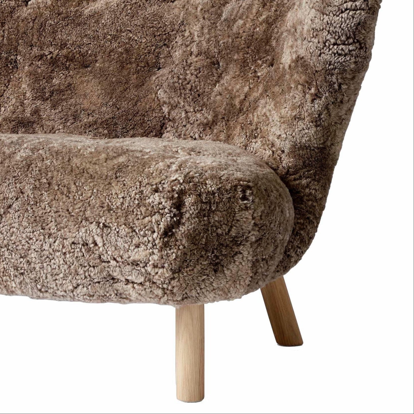 Genuine Sheepskin Sofa (Frosty Brown) - Homio Decor