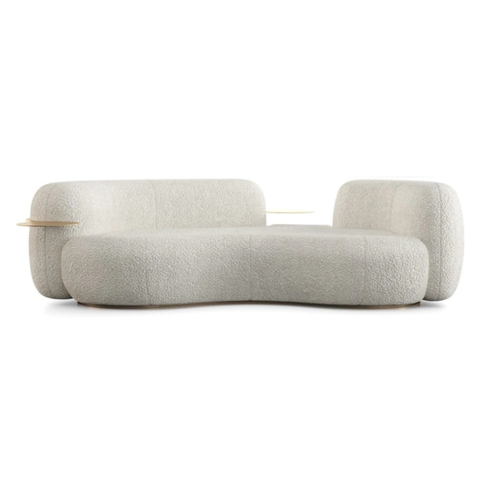 Homio Decor Ivory Boucle Canyon Sofa