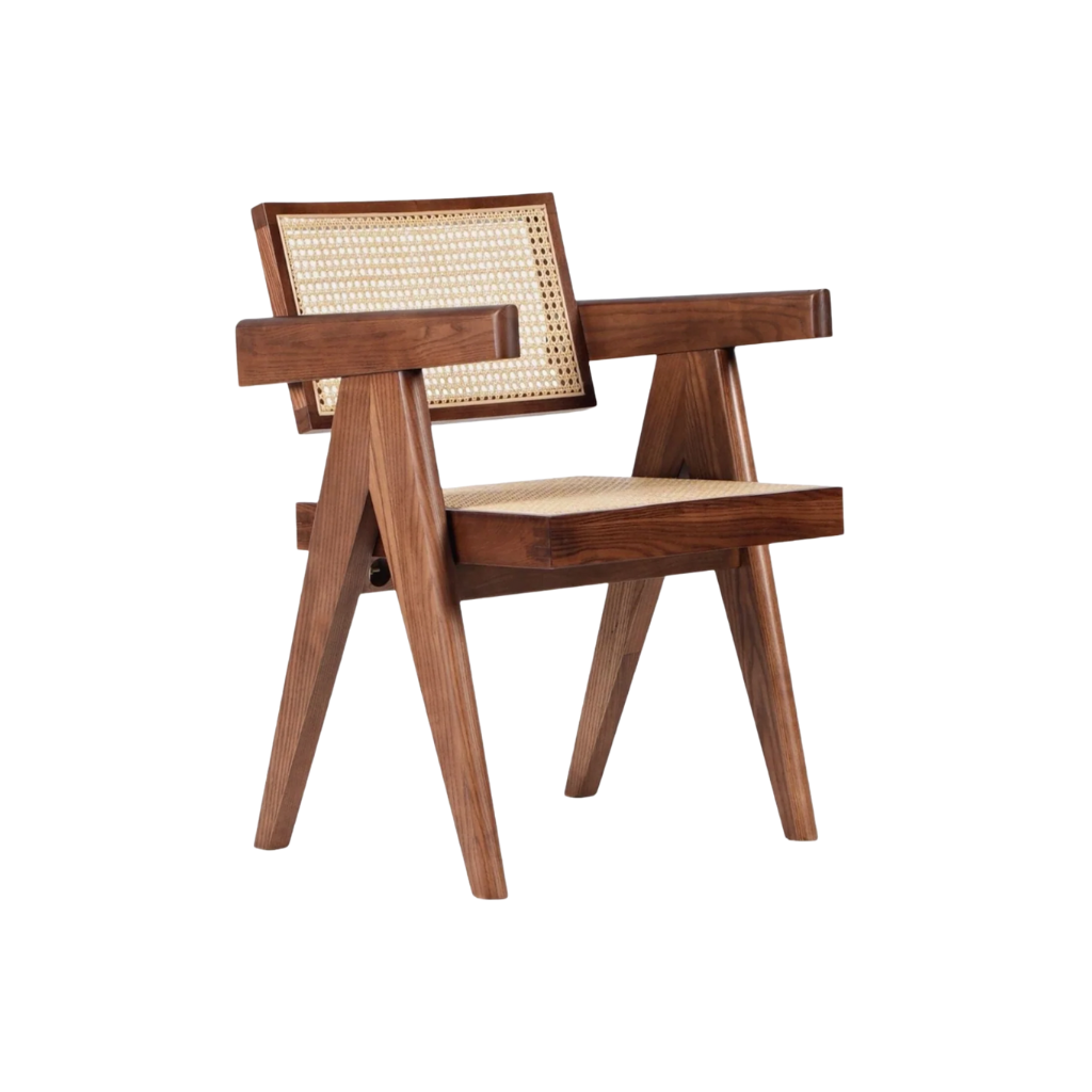 Homio Decor Light Walnut Pierre Jeanneret Dining Chair