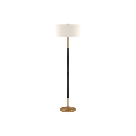 Matte Black Brass Floor Lamp - Homio Decor