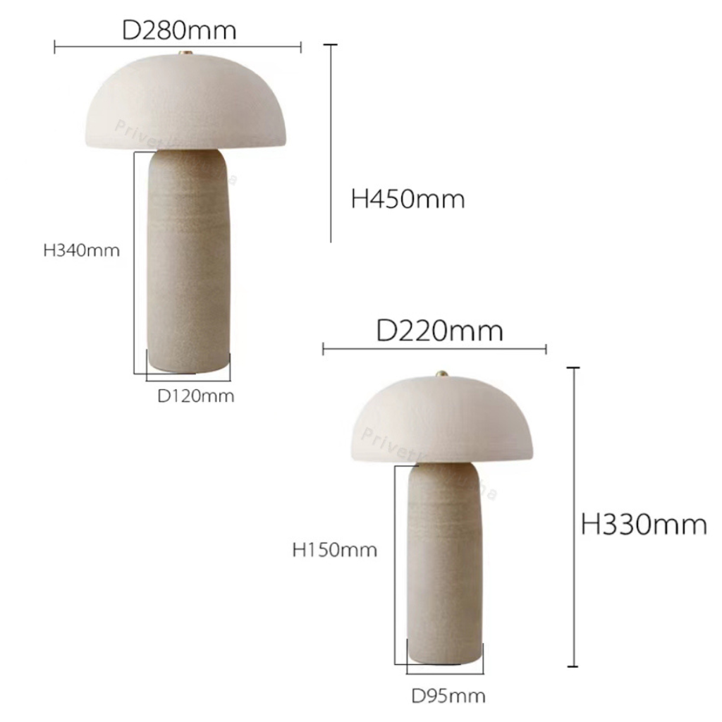 Large Wabi-Sabi Table Lamp - Homio Decor