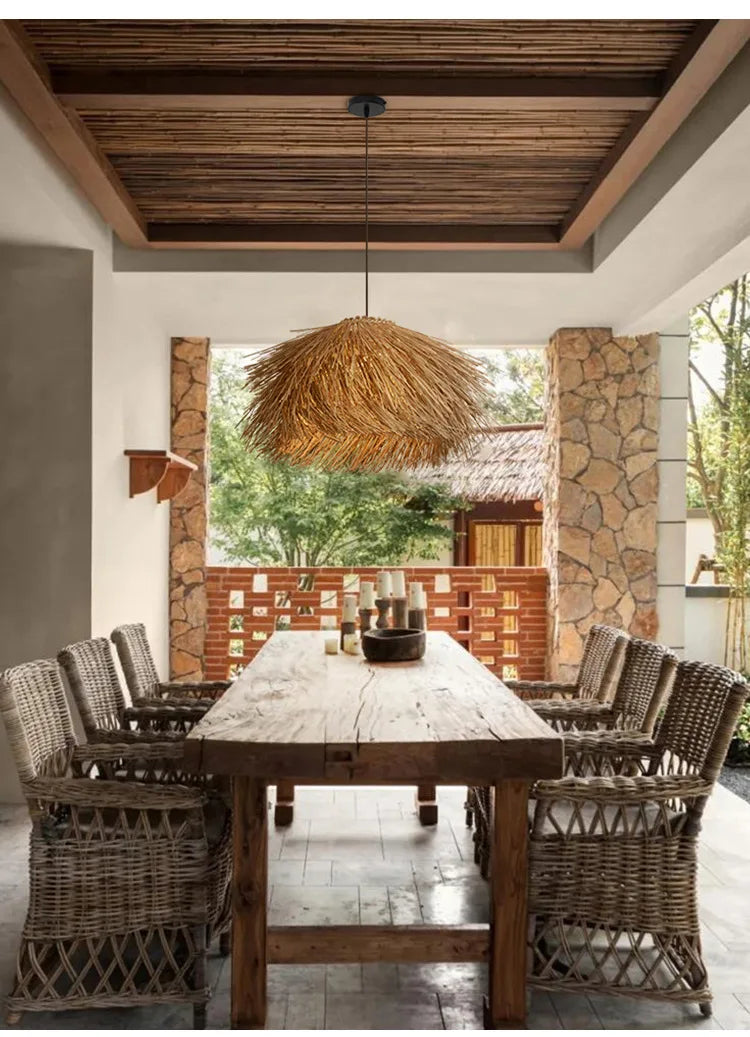 Wabi-Sabi Hand Woven Pendant - Homio Decor