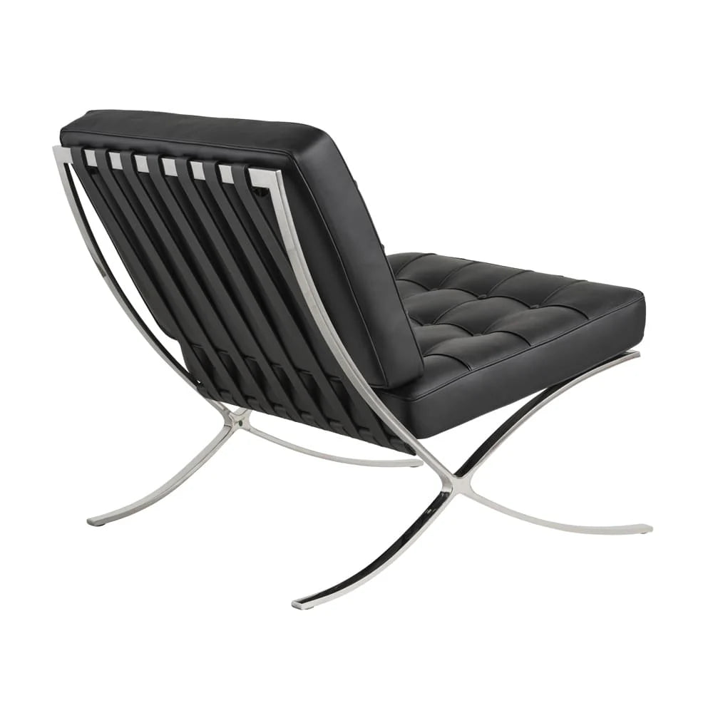 Barcelona Chair - Leather (Black) - Homio Decor