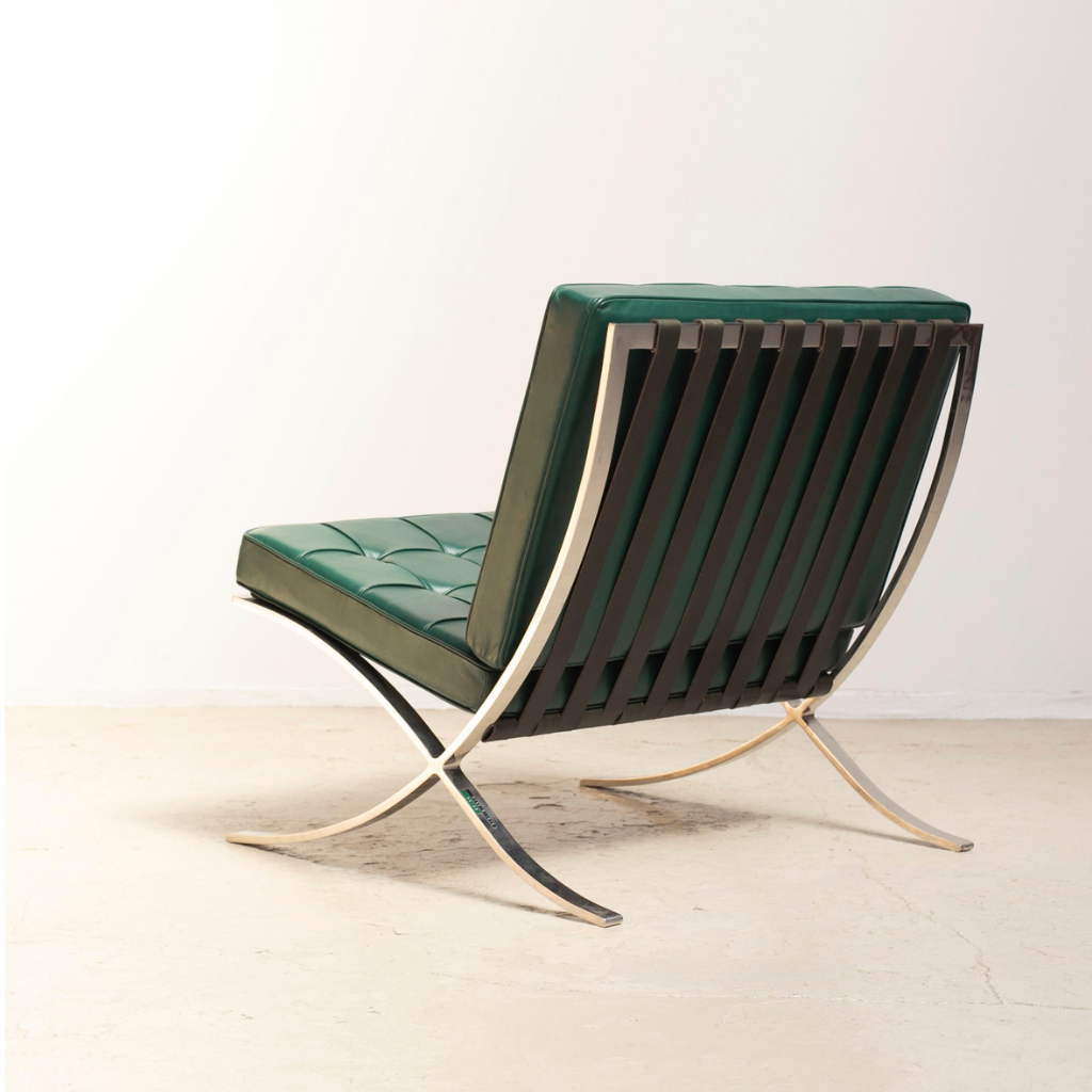 Barcelona Chair - Leather (Green) - Homio Decor