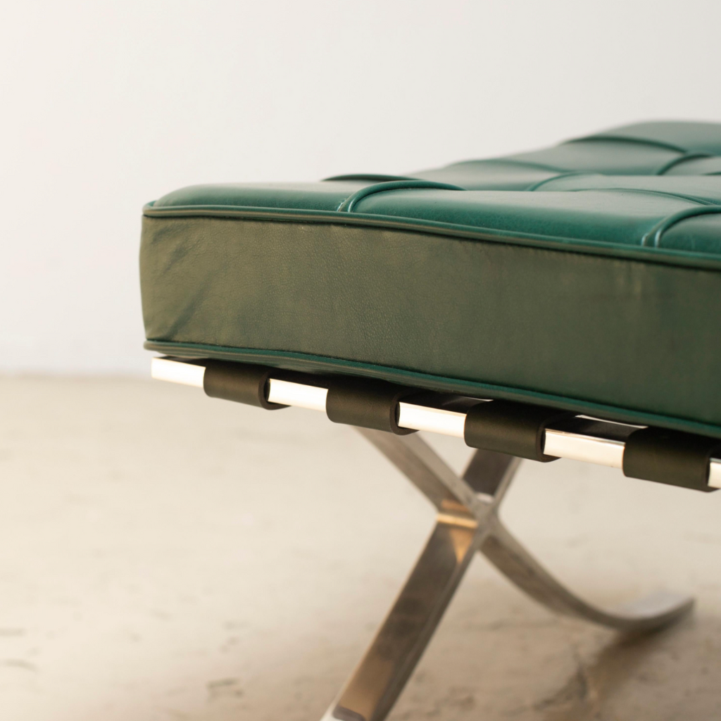 Barcelona Chair - Leather (Green) - Homio Decor