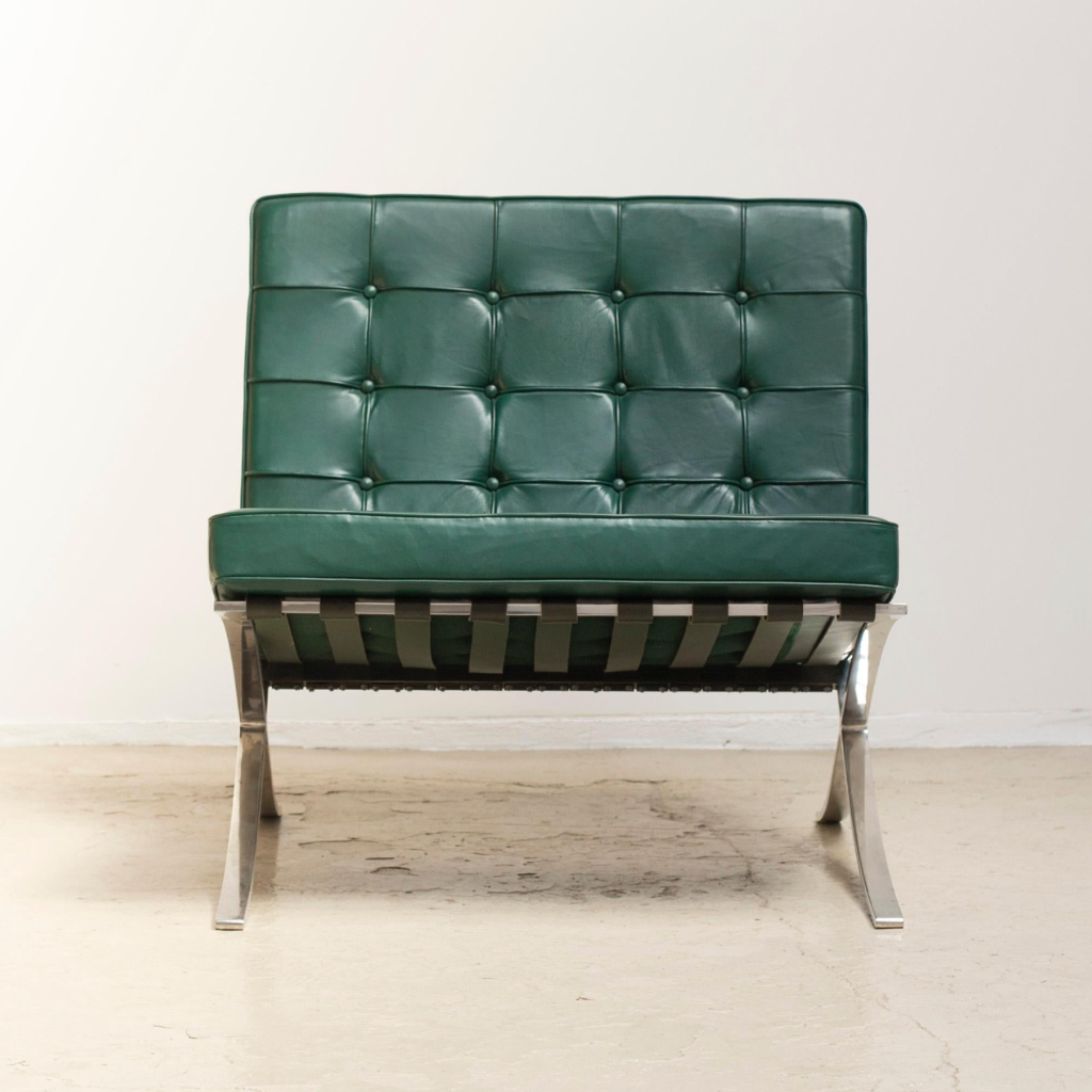 Barcelona Chair - Leather (Green) - Homio Decor