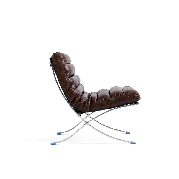 Barcelona Style Lounge Chair (Brown) - Homio Decor