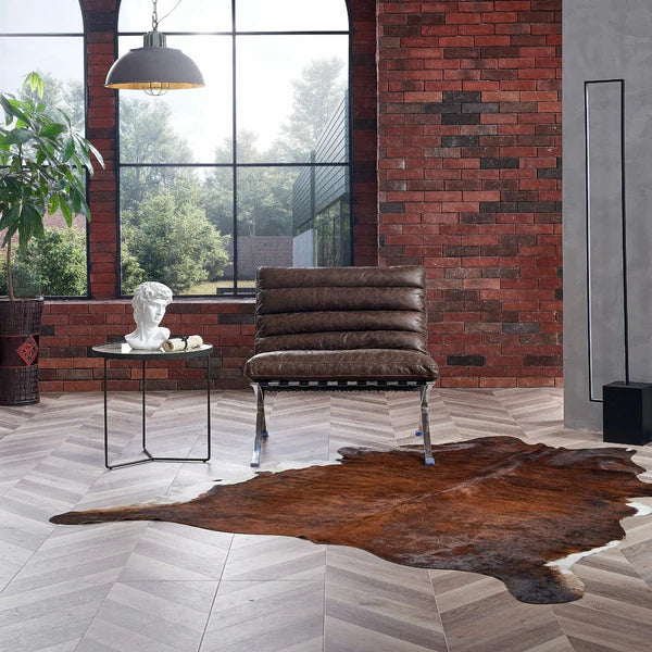 Barcelona Style Lounge Chair (Brown) - Homio Decor