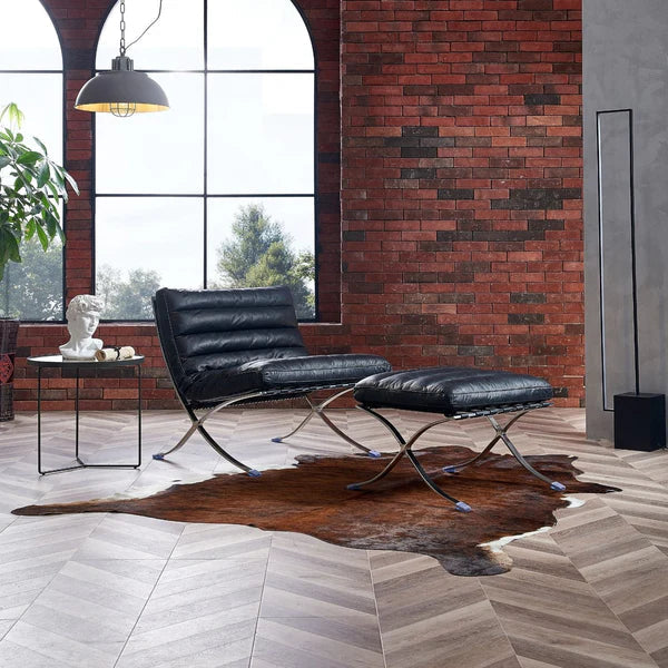 Barcelona Style Lounge Chair (Black) - Homio Decor