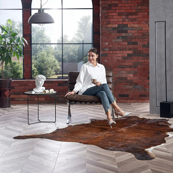 Barcelona Style Lounge Chair (Brown) - Homio Decor