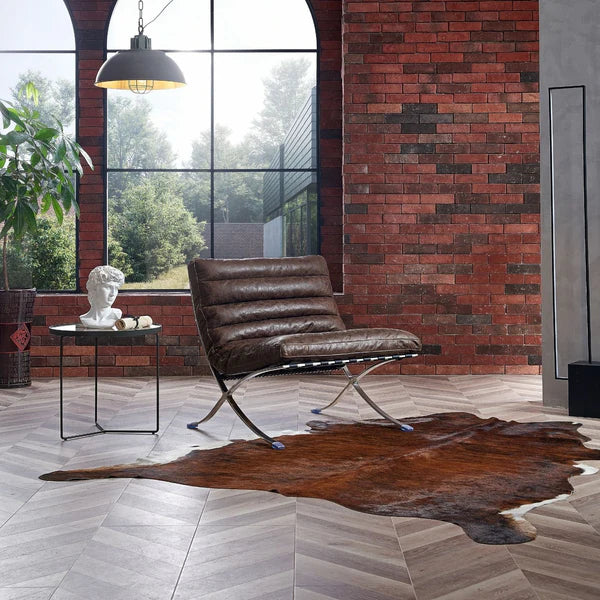 Barcelona Style Lounge Chair (Brown) - Homio Decor