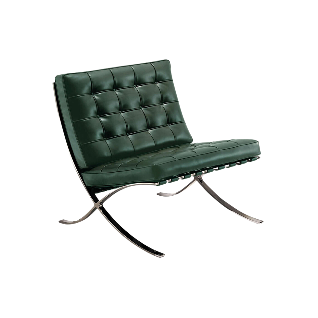 Barcelona Chair - Leather (Green) - Homio Decor