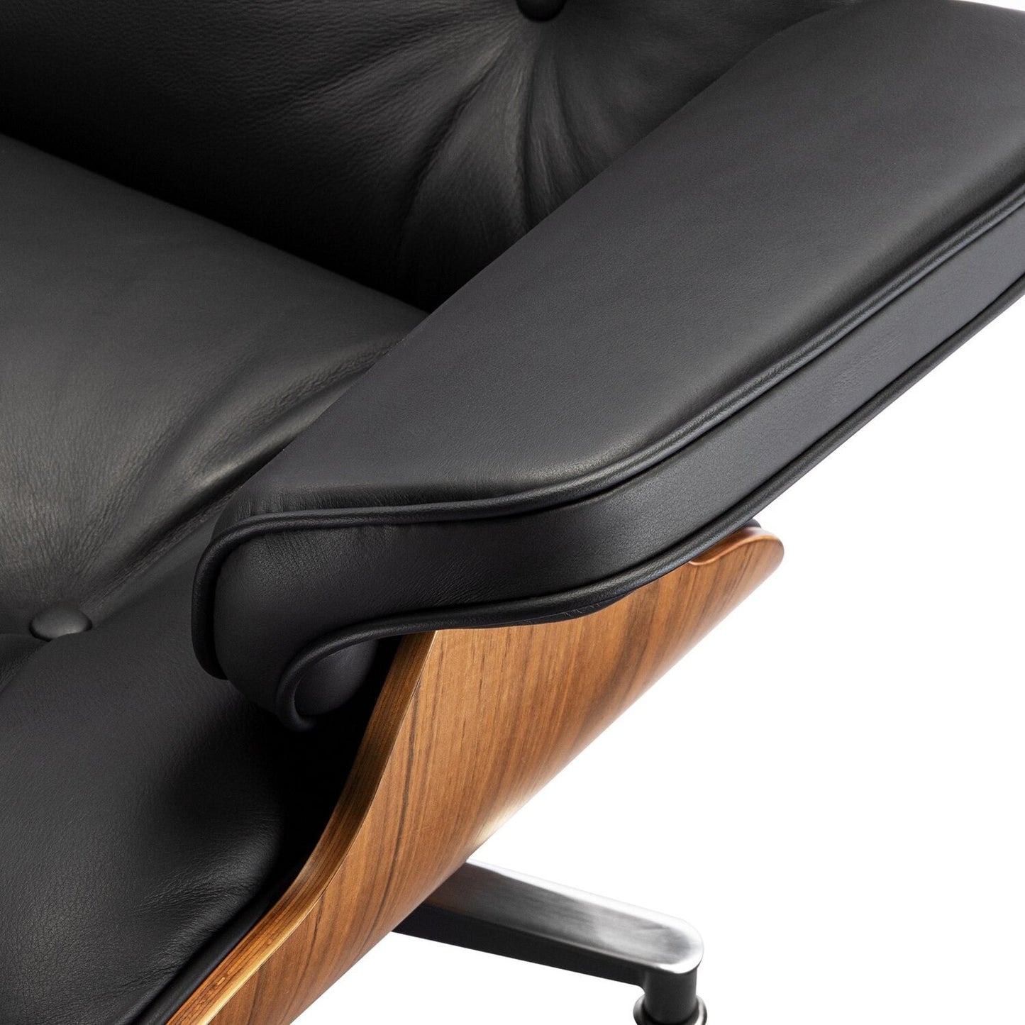 Classic Leather Lounge Chair with Ottoman (PRO) - Homio Decor