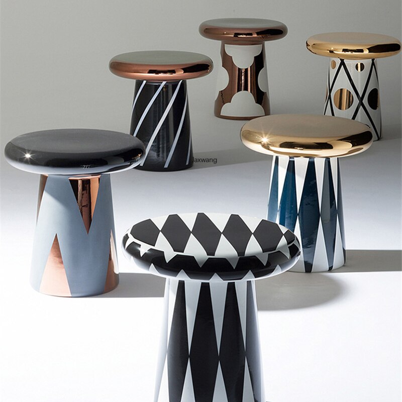 Designer Round Mushroom Side Table - Homio Decor