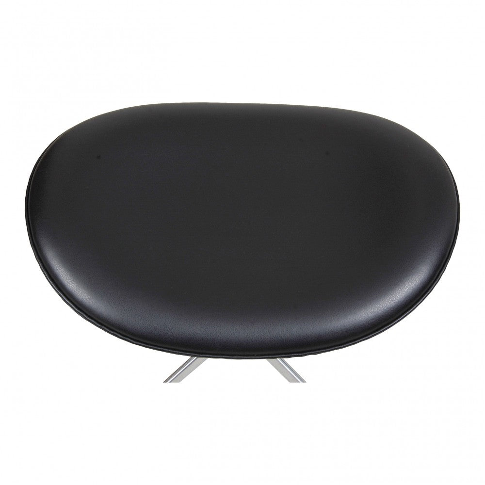 Egg Chair - Black Aniline Leather - Homio Decor