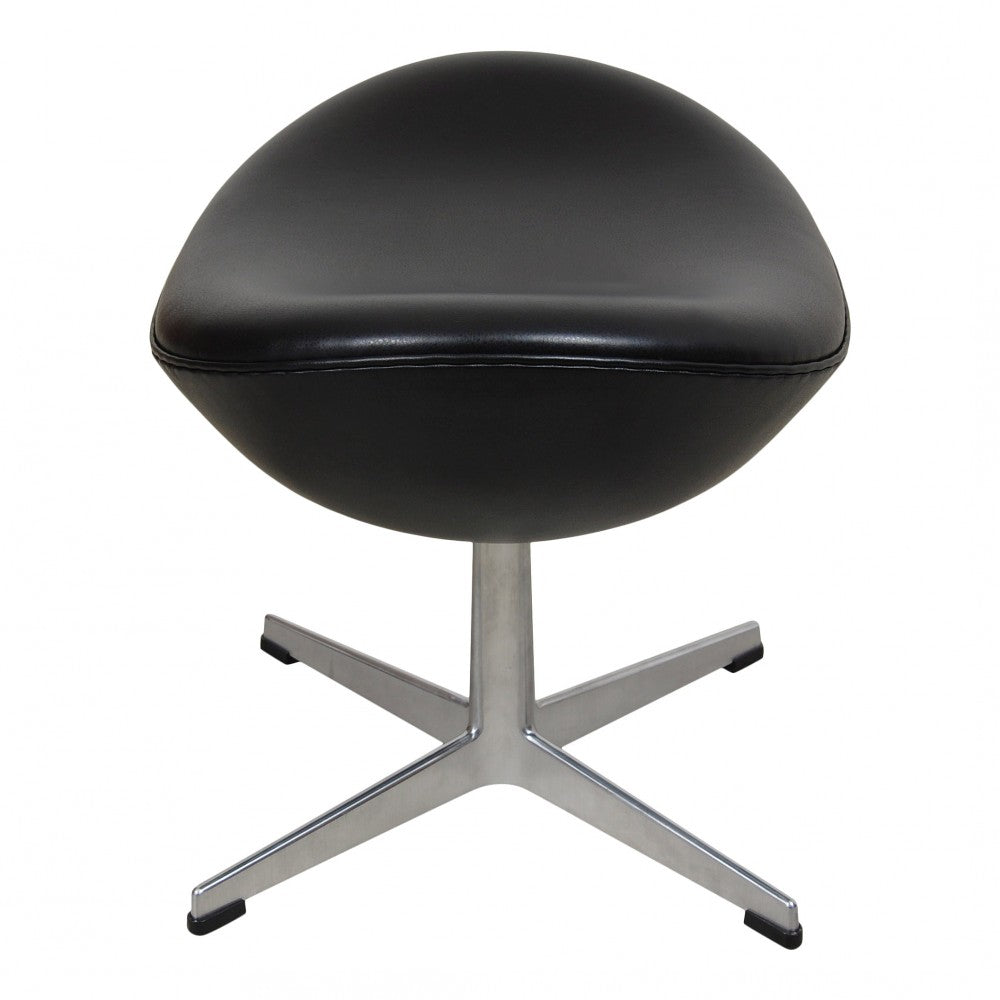 Egg Chair - Black Aniline Leather - Homio Decor